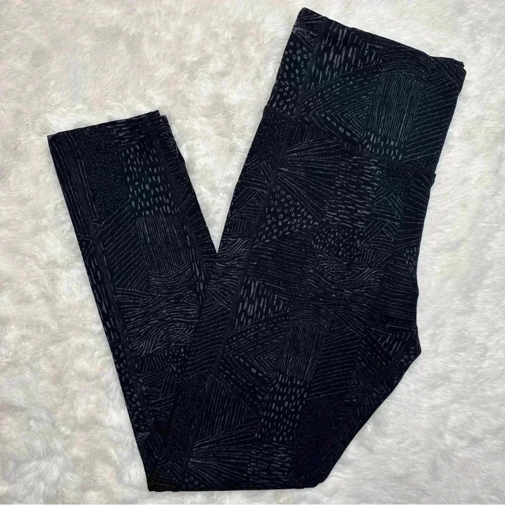 Tuff Athletics Leggings Black & Grey Size Medium